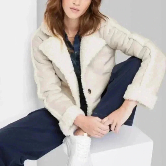 Wild Fable Women's Faux Shearling Jacket Size XXS - Picture 1 of 12